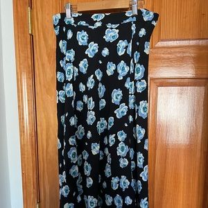 Zara floral midi skirt